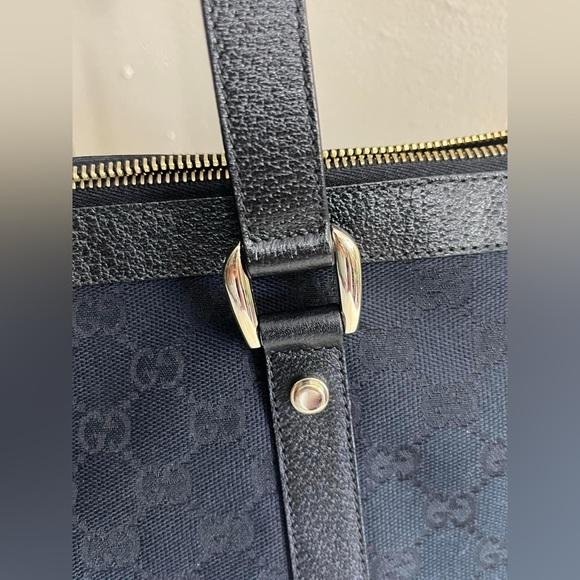GUCCI Black Canvas Tote Bag👜 - Picture 9 of 16